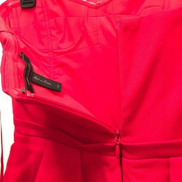 BCBGMAXAZRIA Women Red Pink Form-Fitting Dress Size 02 NEW - Picture 5 of 8